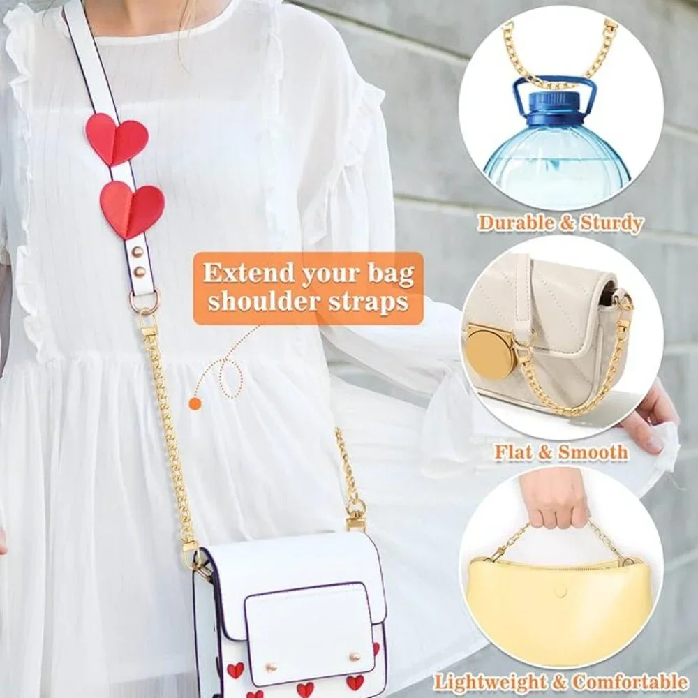 NWT Purse Strap Extender, Gold Belt Chain, Short Chain for Purse, Purse Extender - Picture 2 of 5